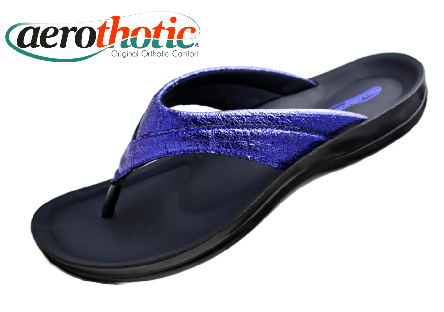 Aerothotic Women's Comfortable Slides, Sela , Blue (L1302)